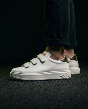 LV Leather Triple-Strap Court Trainer