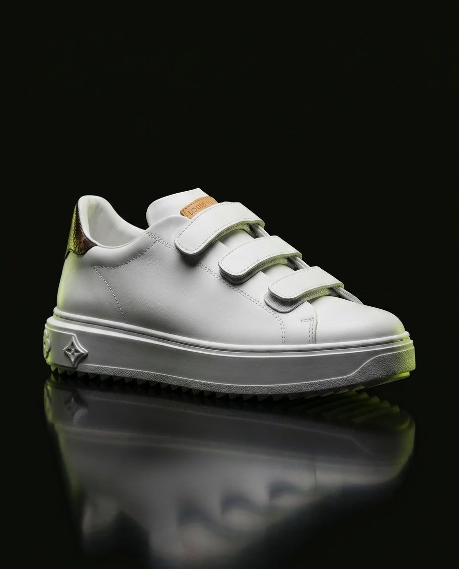 LV Leather Triple-Strap Court Trainer