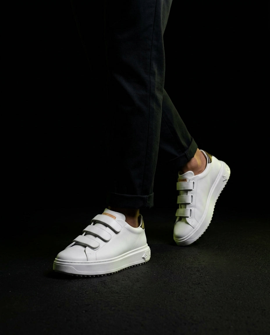 LV Leather Triple-Strap Court Trainer