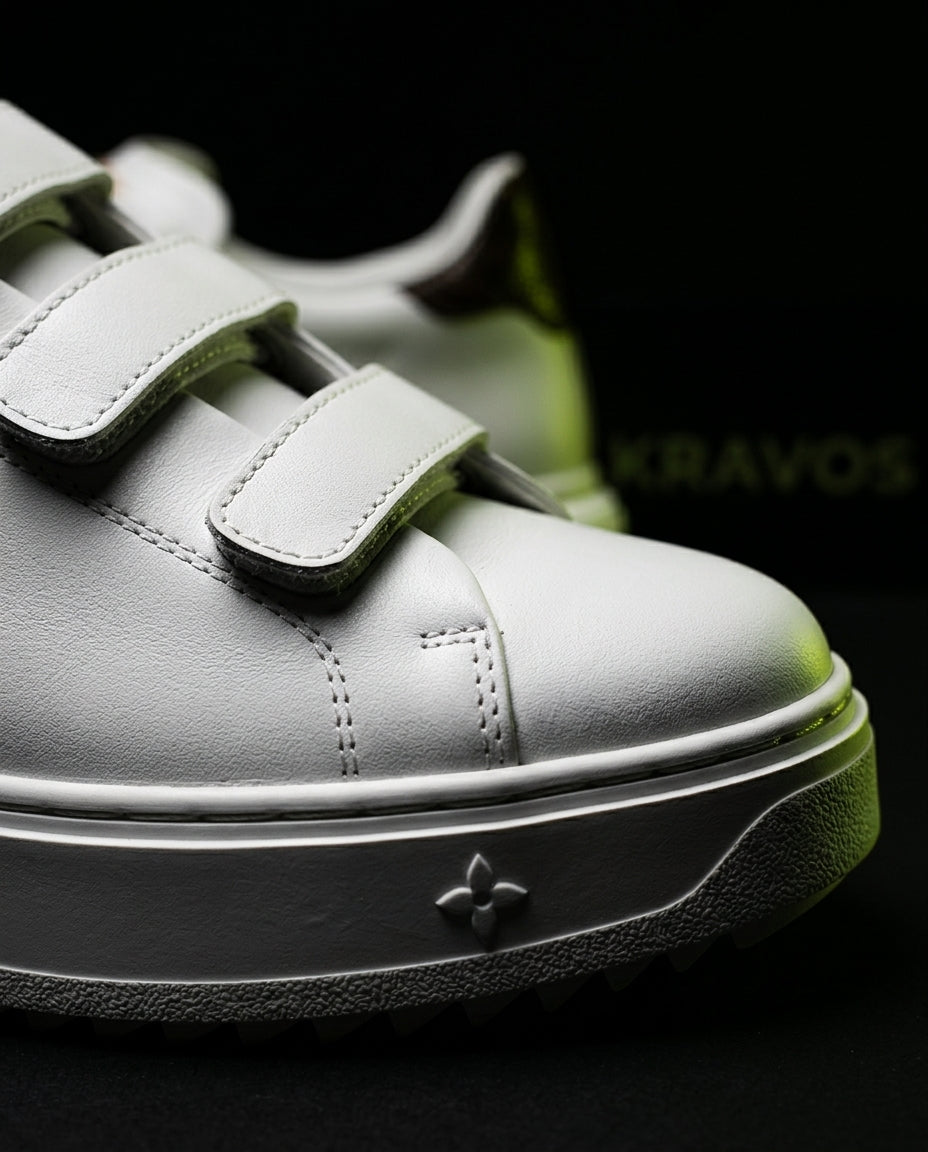 LV Leather Triple-Strap Court Trainer