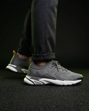 LV Mesh Lugged-Sole Trail Runner Grey White Black