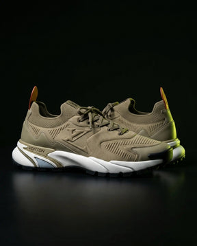LV Mesh Lugged-Sole Trail Runner Khaki White
