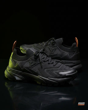 LV Mesh Lugged-Sole Trail Runner Triple Black