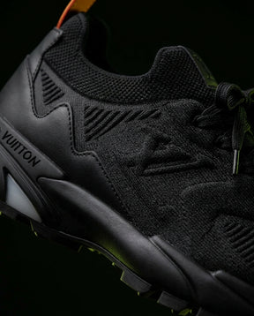 LV Mesh Lugged-Sole Trail Runner Triple Black