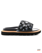 LV Nylon Padded Pillow Slide Black Monogram #blackmonogram