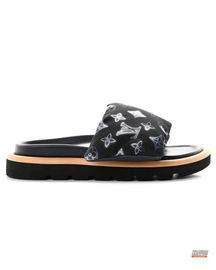 LV Nylon Padded Pillow Slide Black Monogram #blackmonogram