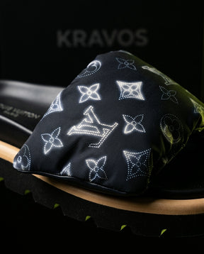 LV Nylon Padded Pillow Slide