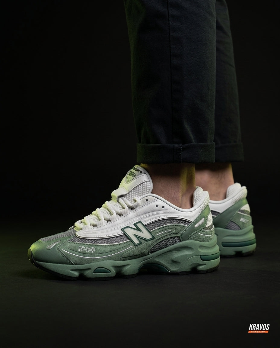 NB 1000 Mesh Layered Runner Green White Grey