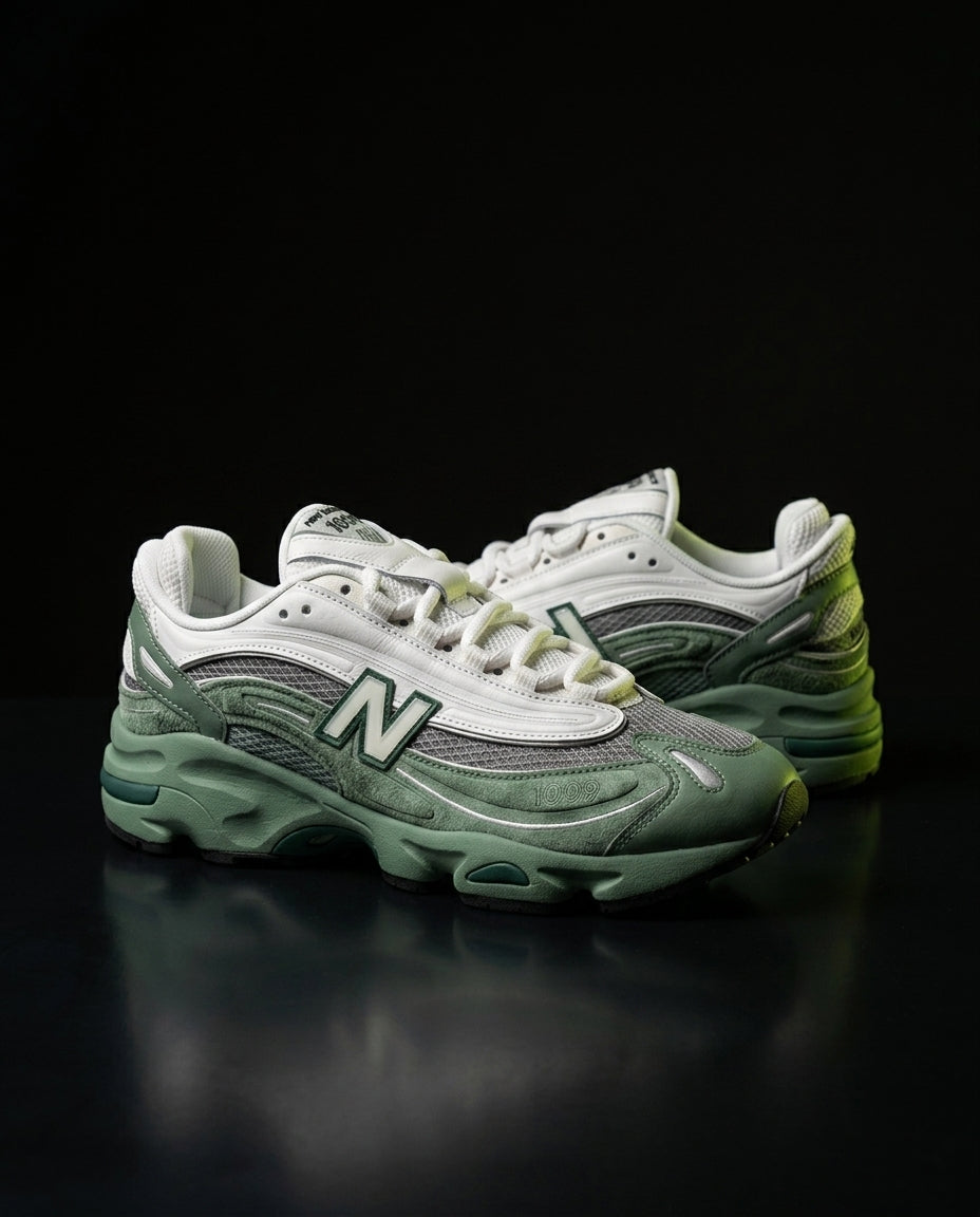 NB 1000 Mesh Layered Runner Green White Grey