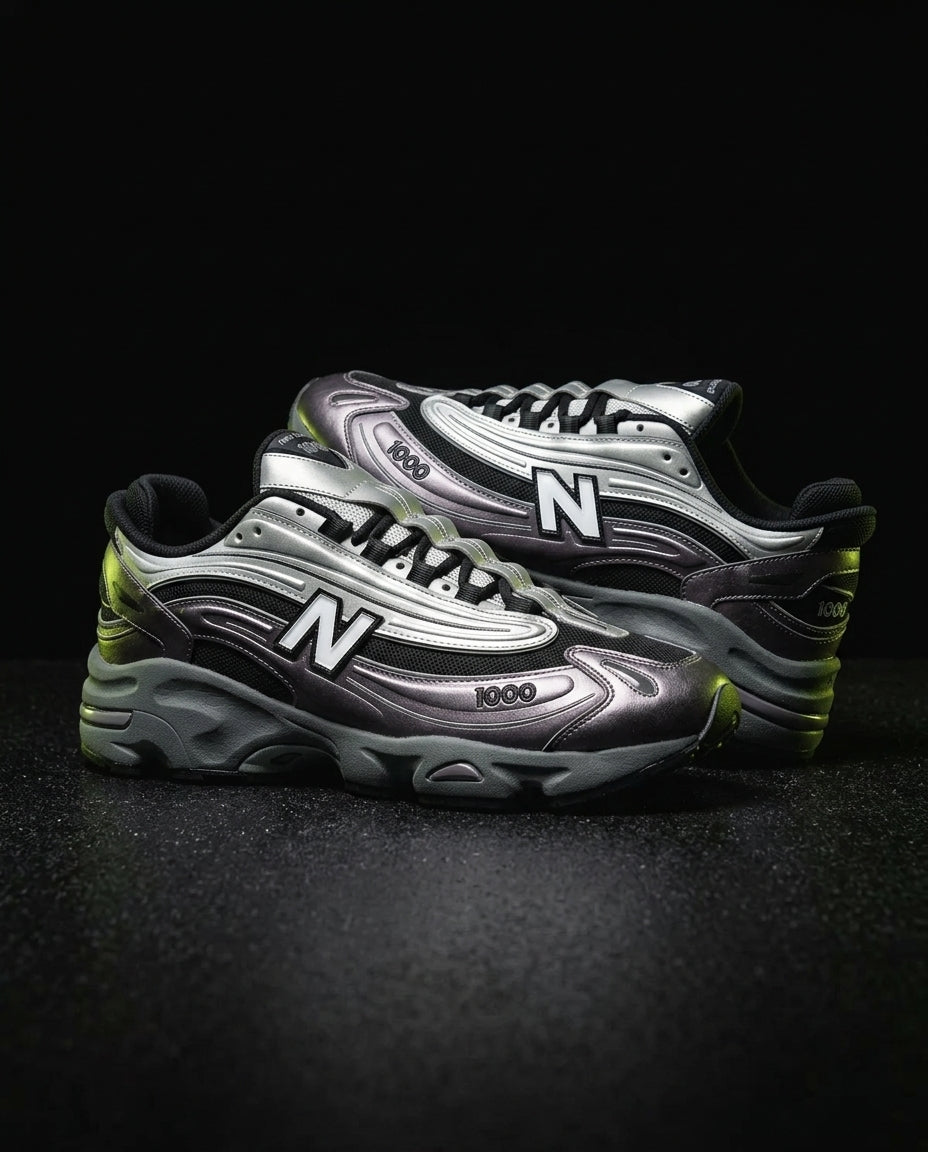NB 1000 Mesh Layered Runner Grey Silver Black