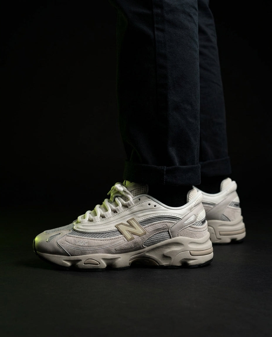 NB 1000 Mesh Layered Runner Grey White Cream