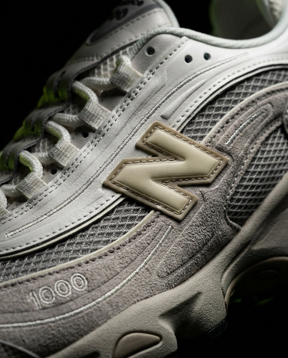 NB 1000 Mesh Layered Runner Grey White Cream