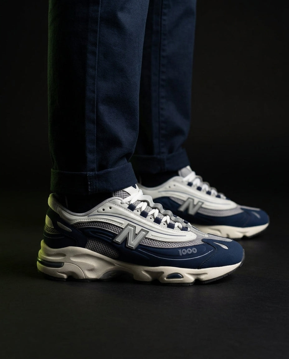 NB 1000 Mesh Layered Runner Navy White Grey