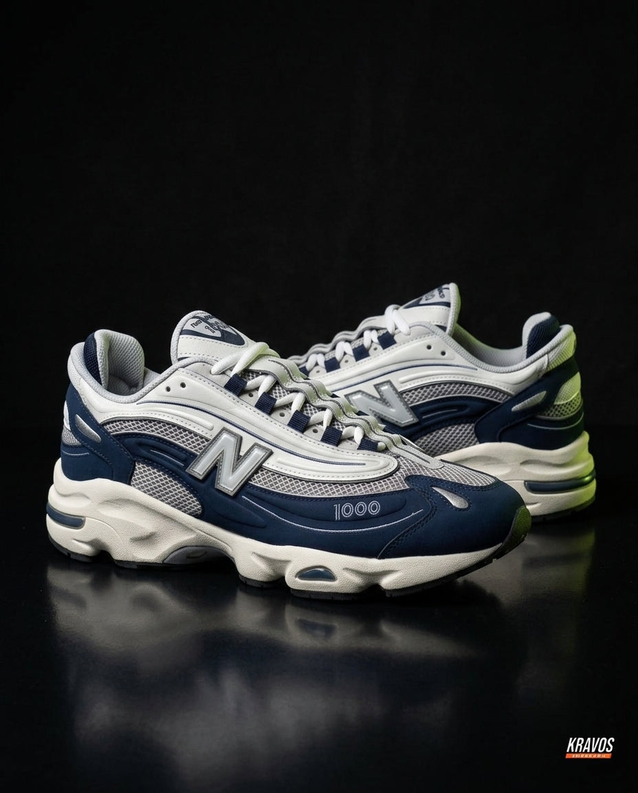 NB 1000 Mesh Layered Runner Navy White Grey