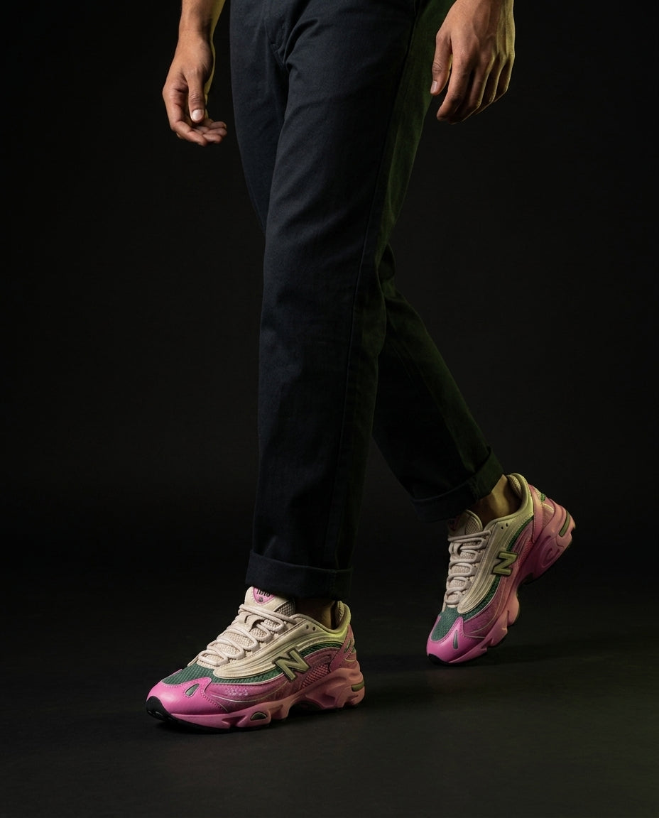 NB 1000 Mesh Layered Runner Pink Cream Green