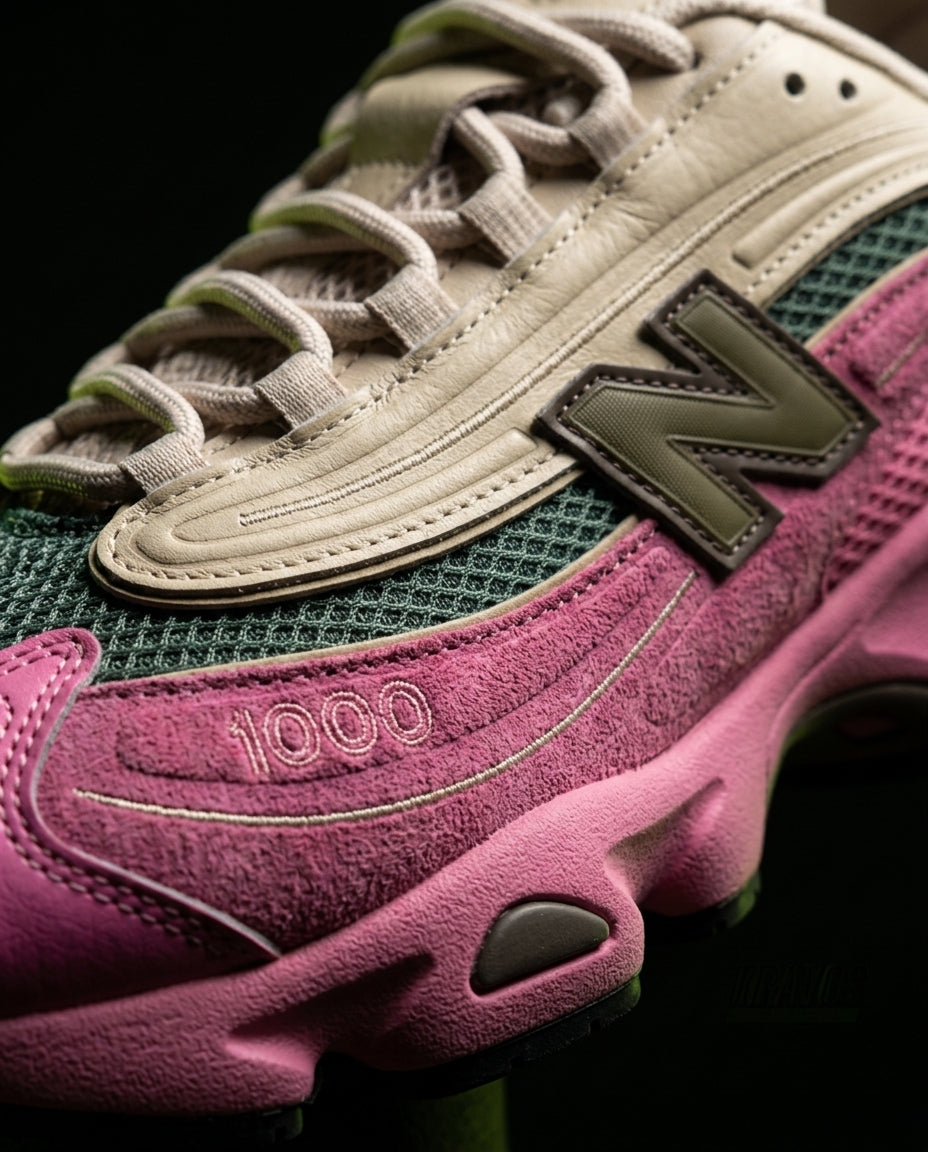 NB 1000 Mesh Layered Runner Pink Cream Green