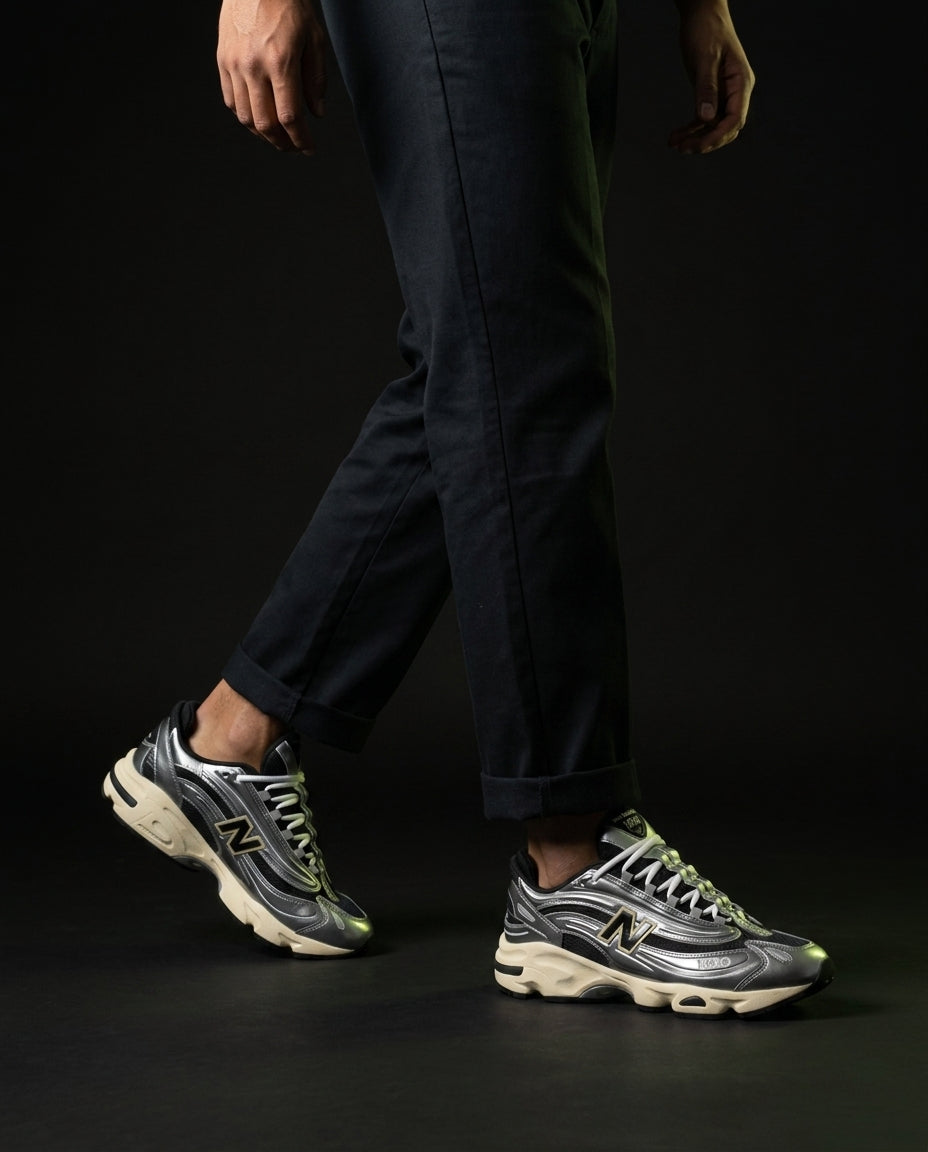 NB 1000 Mesh Layered Runner Silver Black Cream
