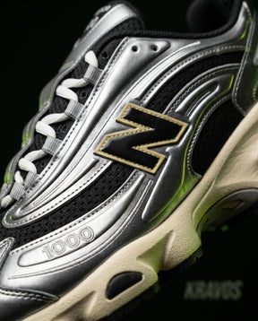 NB 1000 Mesh Layered Runner Silver Black Cream