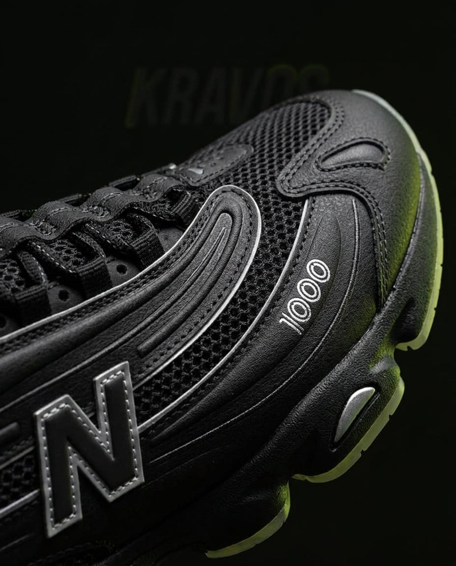 NB 1000 Mesh Layered Runner Triple Black