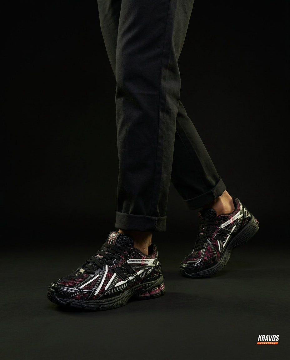 NB 1906A Mesh Layered Chunky Runner Black Pink White