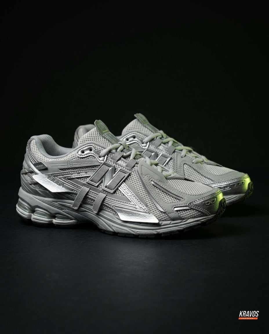 NB 1906A Mesh Layered Chunky Runner Grey Silver