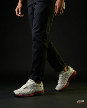 NB 1906A Mesh Layered Chunky Runner White Red Multi