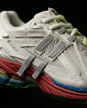 NB 1906A Mesh Layered Chunky Runner White Red Multi