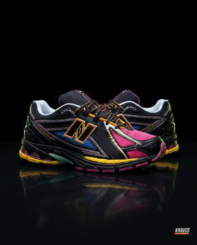 NB 1906R Mesh Layered Chunky Runner Black Pink Multi