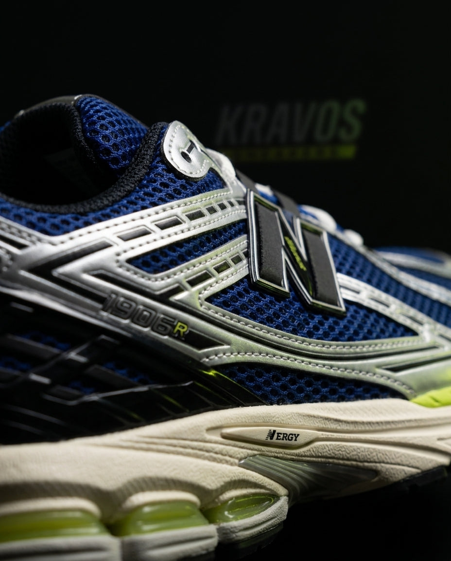 NB 1906R Mesh Layered Chunky Runner Blue Silver Black