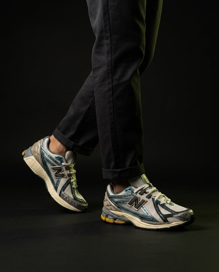 NB 1906R Mesh Layered Chunky Runner Cream Grey Teal