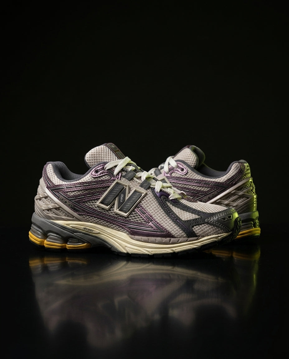 NB 1906R Mesh Layered Chunky Runner Grey Purple Cream