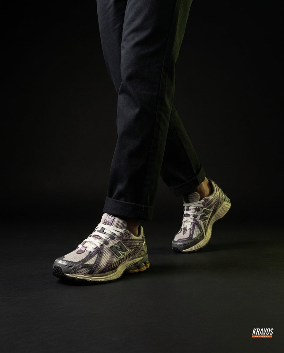 NB 1906R Mesh Layered Chunky Runner Grey Purple Cream