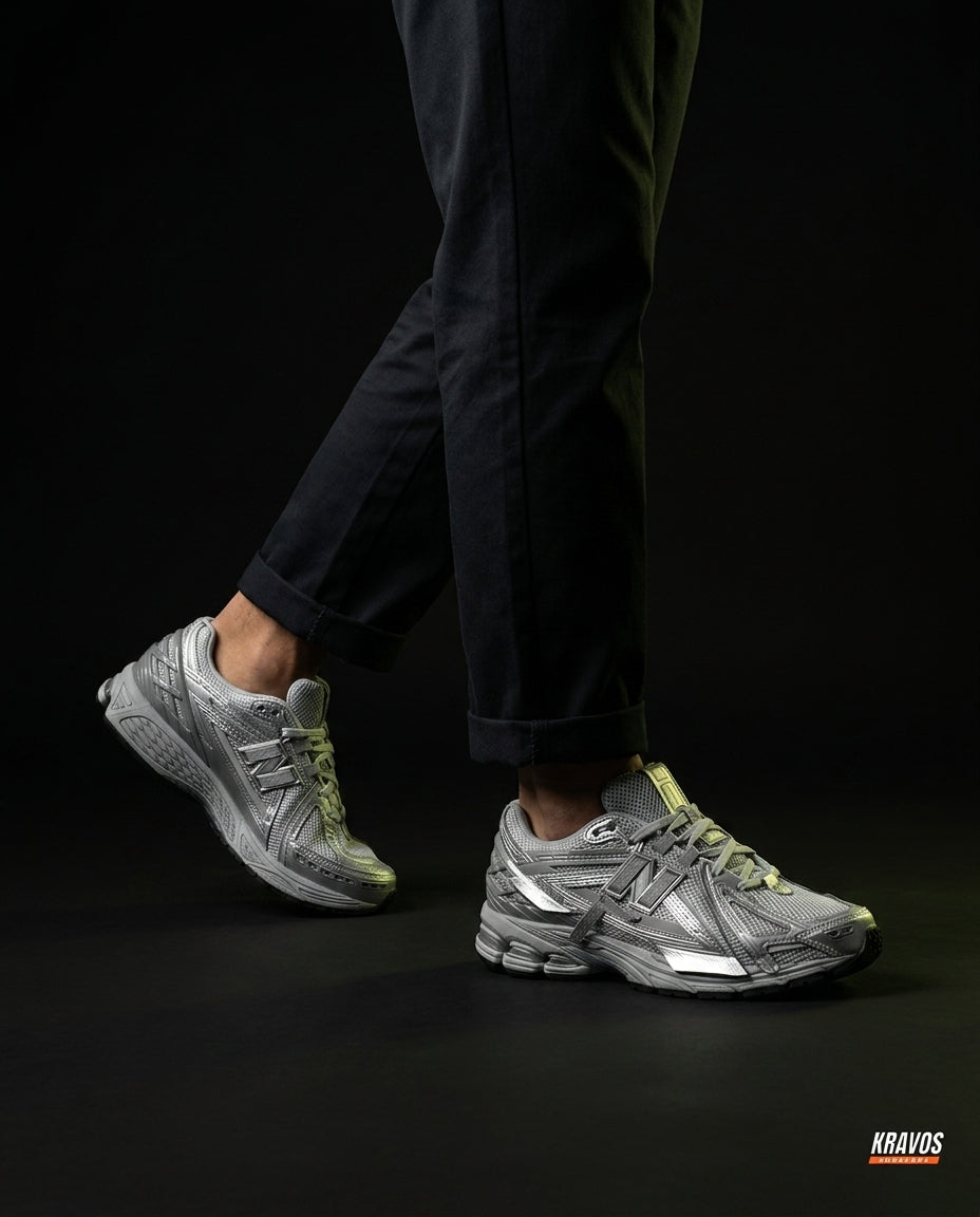 NB 1906R Mesh Layered Chunky Runner Grey Silver