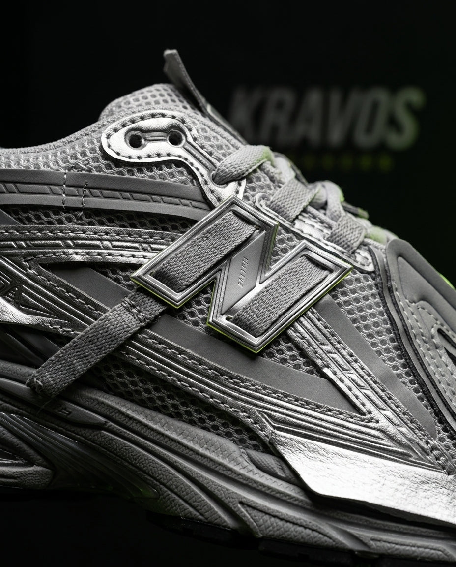 NB 1906R Mesh Layered Chunky Runner Grey Silver