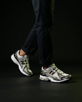 NB 1906R Mesh Layered Chunky Runner White Black Gold