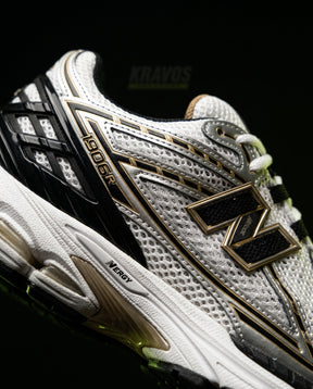 NB 1906R Mesh Layered Chunky Runner White Black Gold