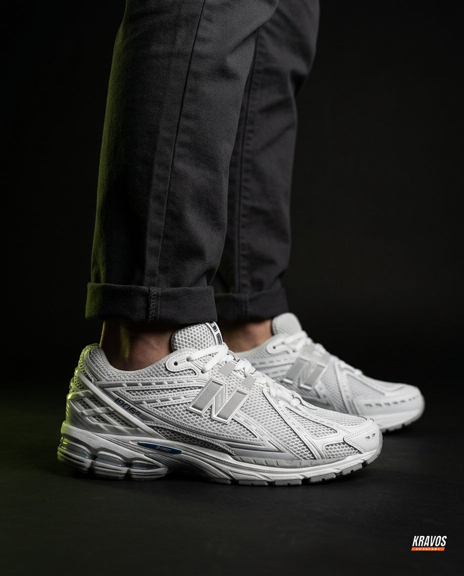 NB 1906R Mesh Layered Chunky Runner White Grey