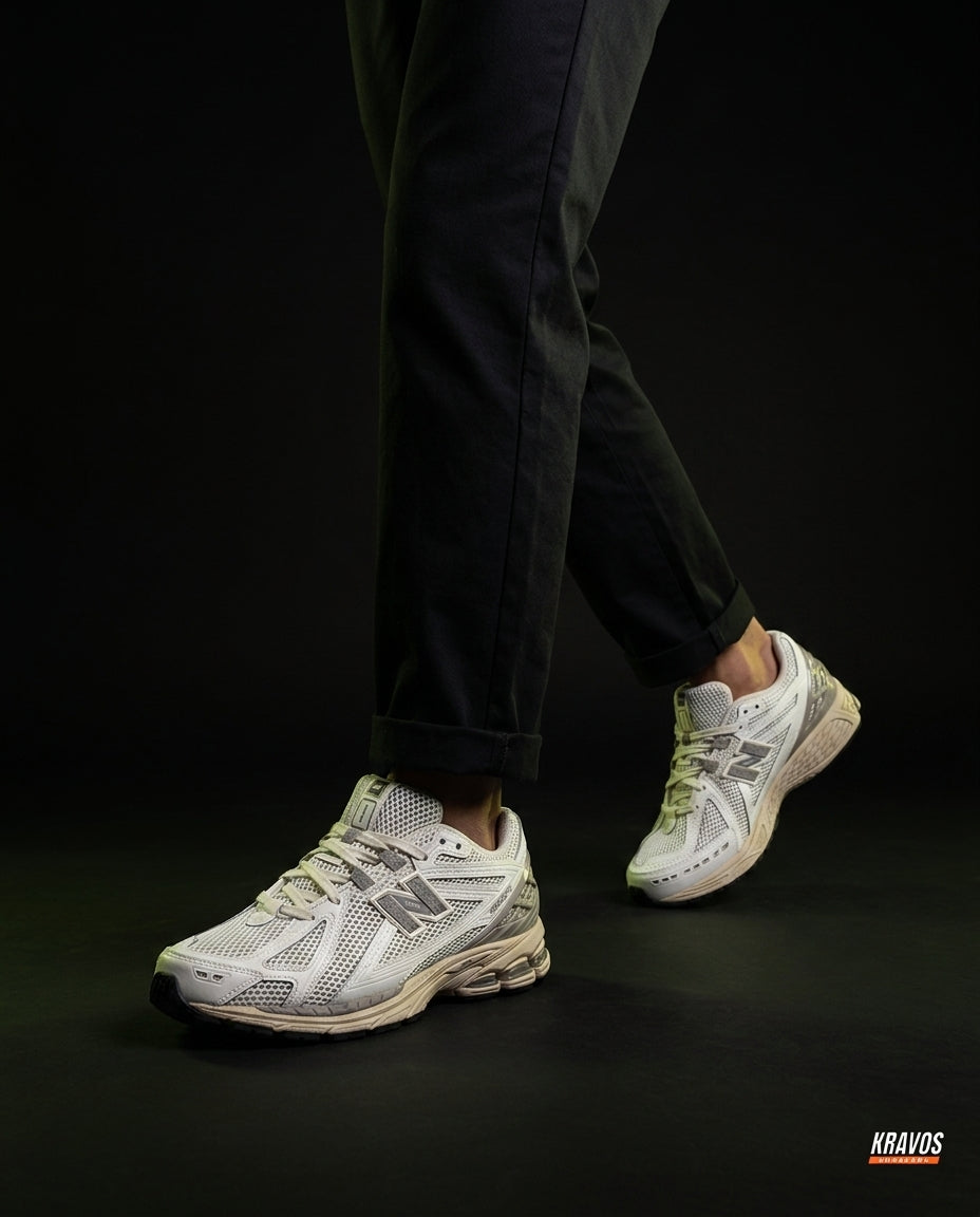 NB 1906R Mesh Layered Chunky Runner White Grey Tan