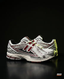NB 1906R Mesh Layered Chunky Runner White Silver Red