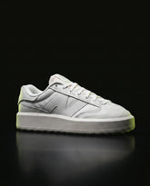 NB 302 Leather Platform Court Trainer White