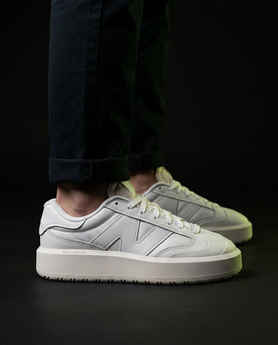 NB 302 Leather Platform Court Trainer