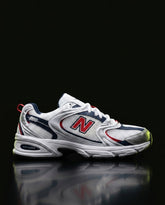 NB 530 Mesh Chunky Sole Runner White Navy Red