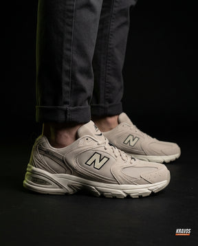 NB 530 Mesh Panelled Retro Runner Cream Beige Cream