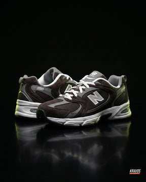 NB 530 Mesh Panelled Retro Runner Mixed Brown Grey White