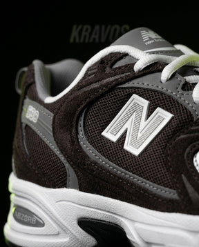 NB 530 Mesh Panelled Retro Runner Mixed Brown Grey White