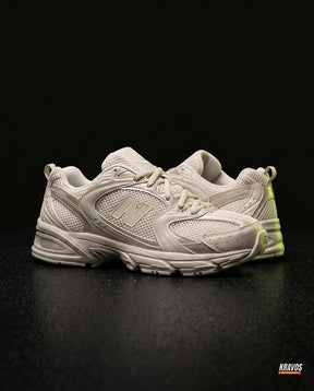 NB 530 Mesh Panelled Retro Runner Cream Cream Beige