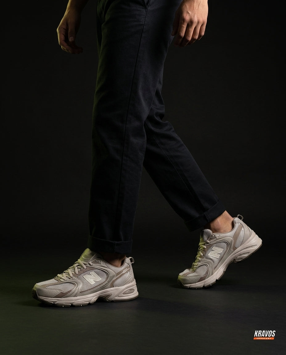 NB 530 Mesh Panelled Retro Runner Grey Grey Taupe