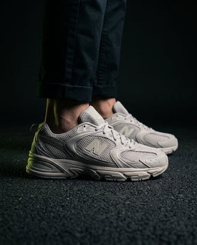 NB 530 Mesh Panelled Retro Runner Grey Grey White