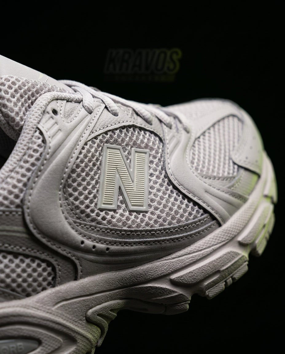 NB 530 Mesh Panelled Retro Runner Grey Grey White