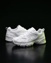 NB 530 Mesh Panelled Retro Runner White 1 Triple White